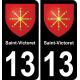 13 Saint-Mitre-les-Remparts blason ville autocollant plaque sticker