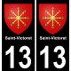 13 Saint-Mitre-les-Remparts blason ville autocollant plaque sticker