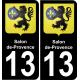 13 Salon-de-Provence ville autocollant plaque