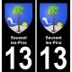 13 Sausset-les-Pins blason ville autocollant plaque