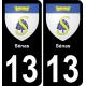 13 Sénas logo ville autocollant plaque sticker