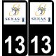 13 Saint-Victoret logo ville autocollant plaque sticker