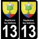 13 Septèmes-les-Vallons ville autocollant plaque