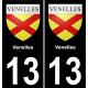 13 Venelles blason ville autocollant plaque sticker