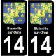 14 Blainville-sur-Orne ville autocollant plaque