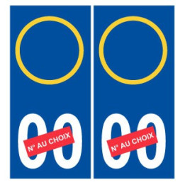 Plaque d'immatriculation Stickers 00 Italie numéro au choix
