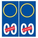Plaque d'immatriculation Stickers 00 Italie numéro au choix