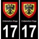 17 Châtelaillon-Plage ville autocollant plaque