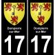 17 Dompierre-sur-Mer ville autocollant plaque