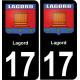 17 Chaniers blason ville autocollant plaque sticker