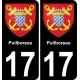 17 Montendre blason ville autocollant plaque sticker