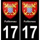 17 Montendre blason ville autocollant plaque sticker