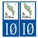 Ile d'oleron-card sticker sticker plaque immatriculation