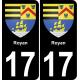 17 Montendre blason ville autocollant plaque sticker