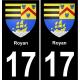 17 Montendre blason ville autocollant plaque sticker