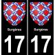 17 Montendre blason ville autocollant plaque sticker