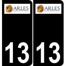 13 Arles-logo aufkleber plakette ez stadt schwarzer Hintergrund