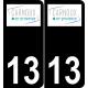 64 Pau logo autocollant plaque immatriculation auto ville sticker