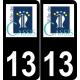 13 Cassis logo adesivo piastra di registrazione city sfondo nero