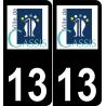 13 Cassis logo adesivo piastra di registrazione city sfondo nero