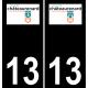 64 Pau logo autocollant plaque immatriculation auto ville sticker