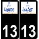 13 Lambesc-logo aufkleber plakette ez stadt schwarzer Hintergrund