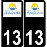 64 Pau logo autocollant plaque immatriculation auto ville sticker