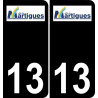 13 Martigues logo adesivo piastra di registrazione city sfondo nero