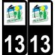 64 Pau logo autocollant plaque immatriculation auto ville sticker