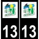 13 Plan-de-Cuques logo sticker plate registration city black background