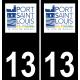 13 Port-Saint-Louis-du-Rhône logo adesivo piastra di registrazione city sfondo nero