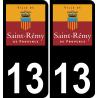 13 Saint-Rémy-de-Provence logo adesivo piastra di registrazione city sfondo nero