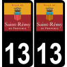 13 Saint-Rémy-de-Provence -logo aufkleber plakette ez stadt schwarzer Hintergrund