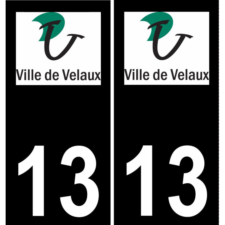 13 Velaux-logo aufkleber plakette ez stadt schwarzer Hintergrund
