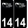 14 Dives-sur-Mer logo sticker plate registration city black background