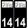 14 Ifs logo adesivo piastra di registrazione city sfondo nero
