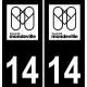 14 Mondeville logo adesivo piastra di registrazione city sfondo nero