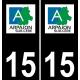 15 Arpajon-sur-Cère logo sticker plate registration city black background