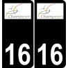 64 Pau logo autocollant plaque immatriculation auto ville sticker