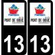 13 Port-de-Bouc-logo aufkleber plakette ez stadt schwarzer Hintergrund