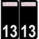 64 Pau logo autocollant plaque immatriculation auto ville sticker