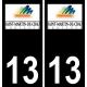64 Pau logo autocollant plaque immatriculation auto ville sticker