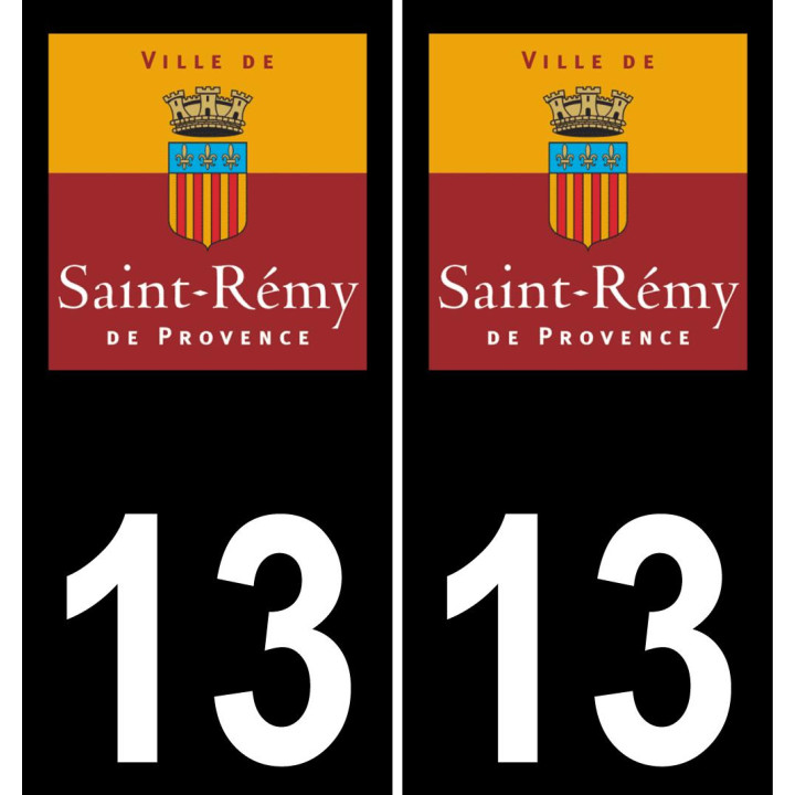 13 Saint-Rémy-de-Provence -logo aufkleber plakette ez stadt schwarzer Hintergrund