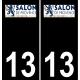 13 Salon-de-Provence-logo aufkleber plakette ez stadt schwarzer Hintergrund