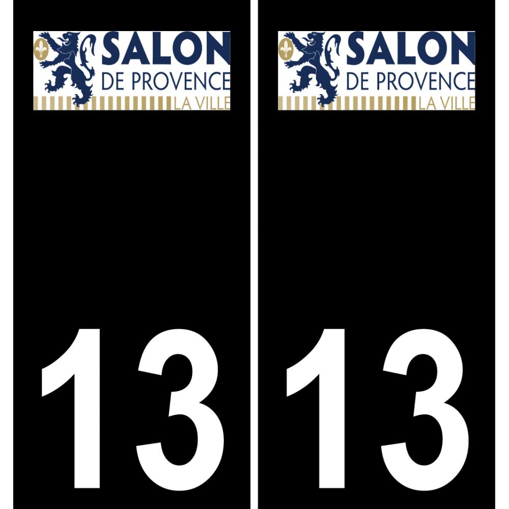 13 Salon-de-Provence logo sticker plate registration city black background