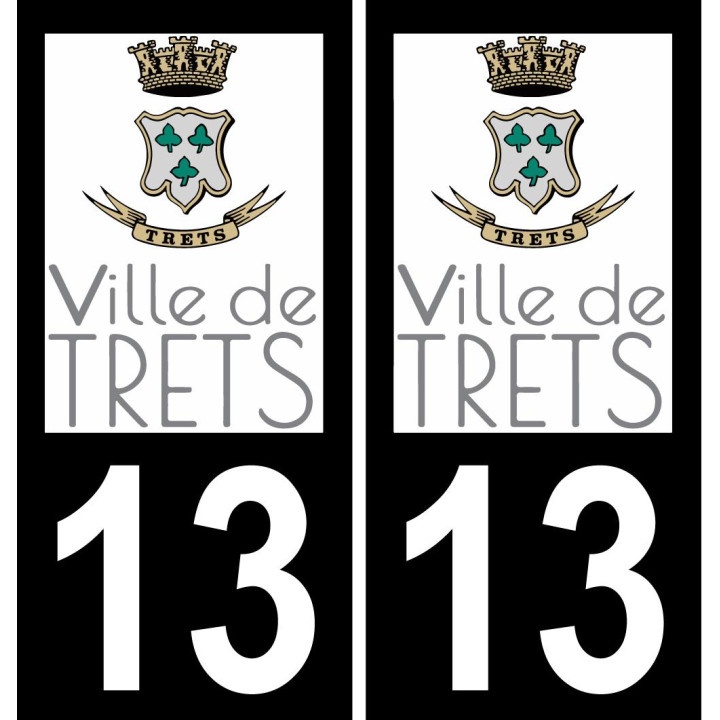 13 Trets logotipo de la etiqueta engomada de la placa de registro de la ciudad fondo negro