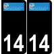 14 Colombelles logo sticker plate registration city black background