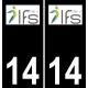 14 Ifs logo adesivo piastra di registrazione city sfondo nero