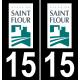 15 Saint-Flour-logo aufkleber plakette ez stadt schwarzer Hintergrund