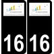 64 Pau logo autocollant plaque immatriculation auto ville sticker